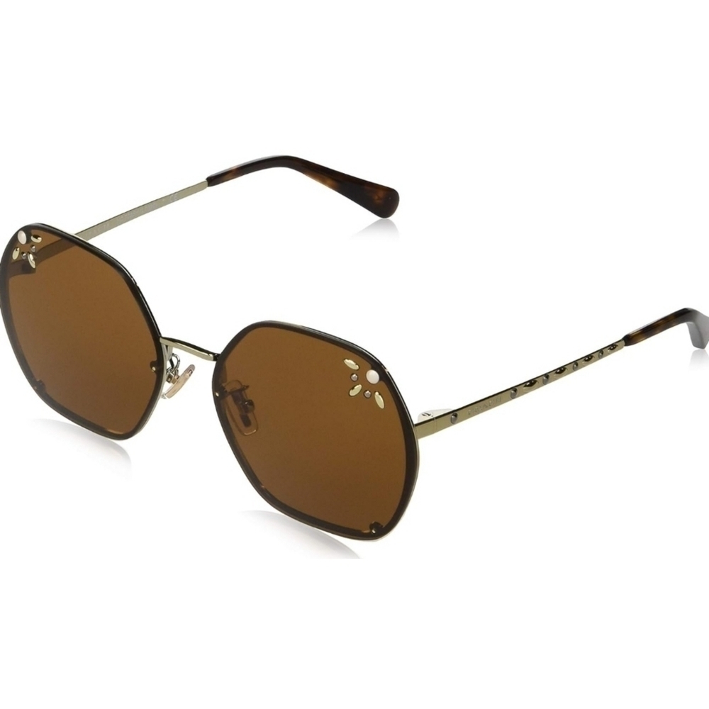 Like New Coach Sunglasses HC7095H 900573 Light Gold
